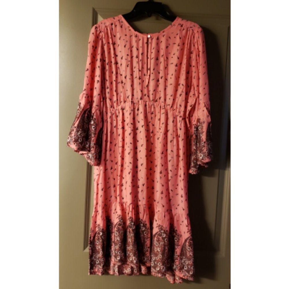 Lucky Brand Peach floral Slip Dress szM